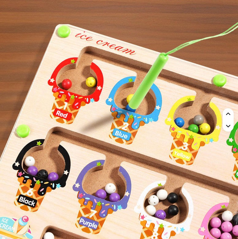 Mini Muffets Kids Magnetic Maze – Educational Brain Sharpening Puzzle Game for Kids, Improves Focus & Problem Solving