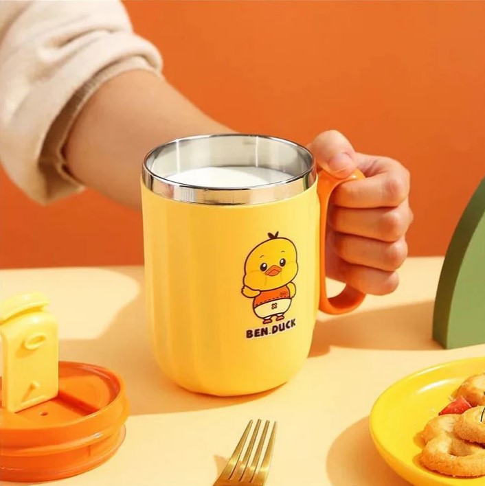 Mini Muffets Cute Duck Insulated Multipurpose Stainless Steel Mug