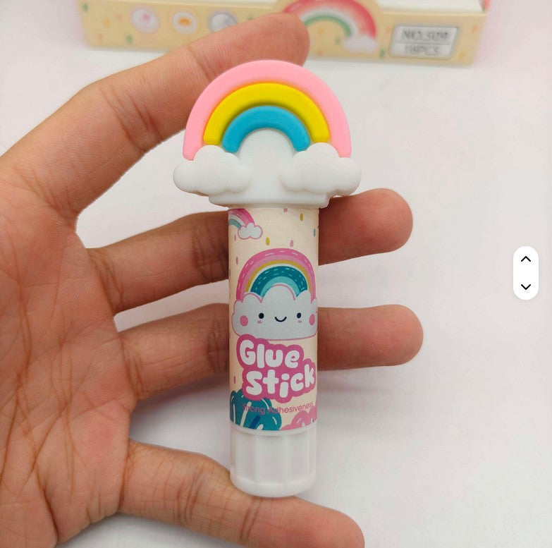 Mini Muffets Cute Rainbow Design Glue Stick for Kids – Safe & Easy-to-Use School Craft Glue