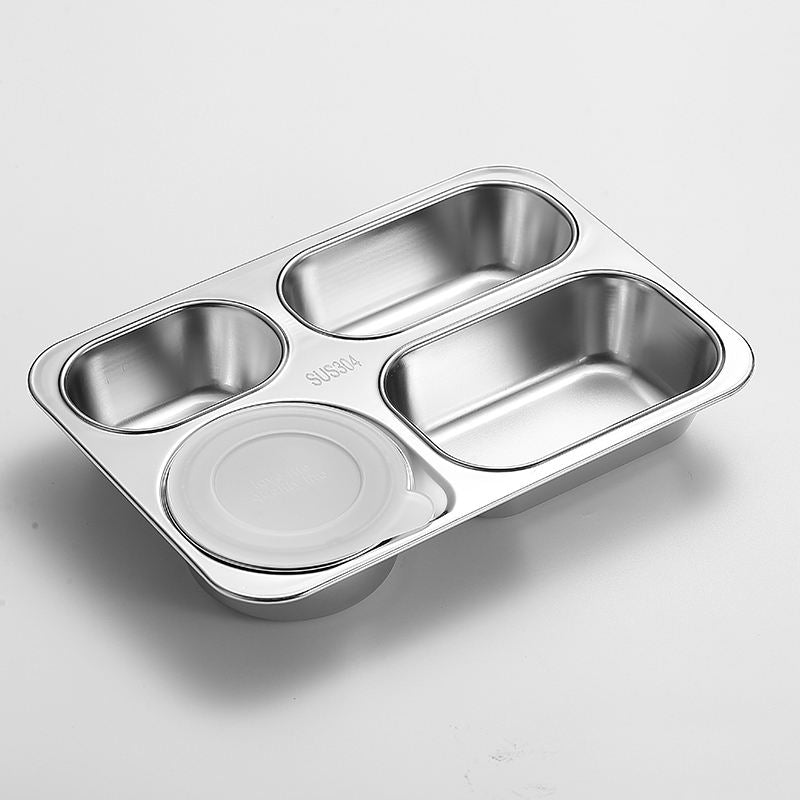 Mini Muffets 4 Compartments Lunch Box with Container – Leak-Proof Tiffin for Adults & Kids