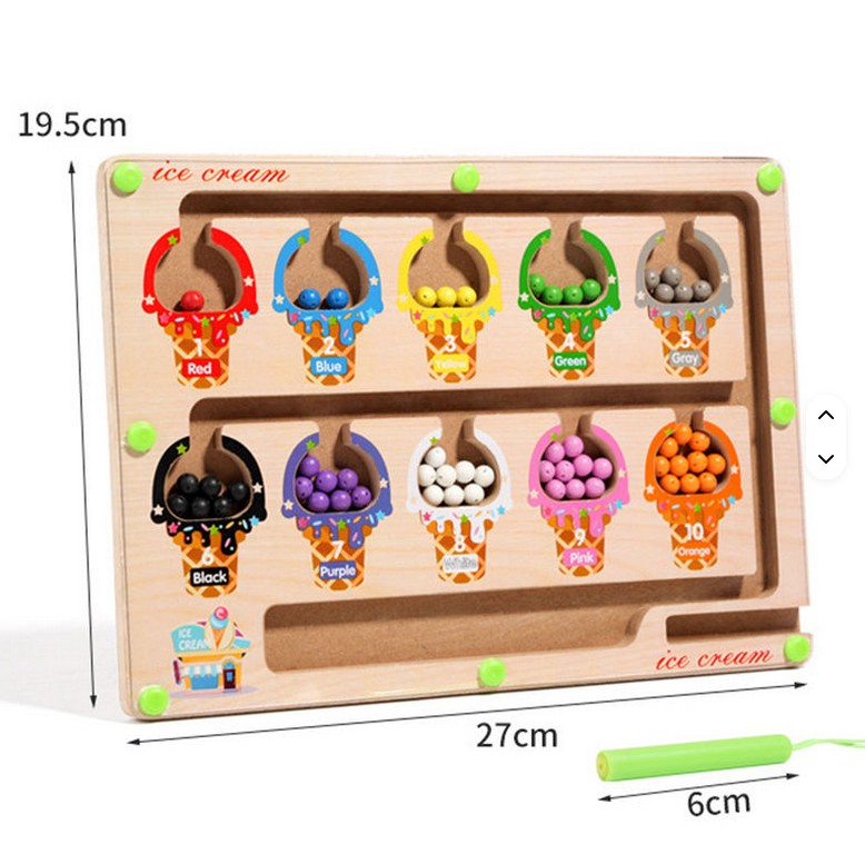 Mini Muffets Kids Magnetic Maze – Educational Brain Sharpening Puzzle Game for Kids, Improves Focus & Problem Solving