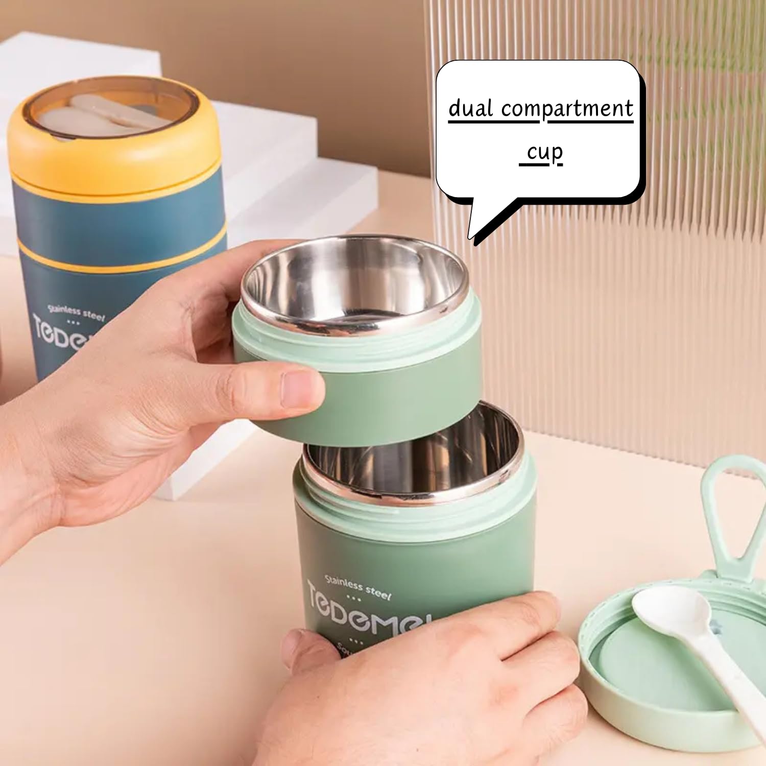 Mini Muffets Double Layer Multipurpose Soup or Lunch Box – Durable, Leak-Proof & Portable Food Container for Adults & Kids