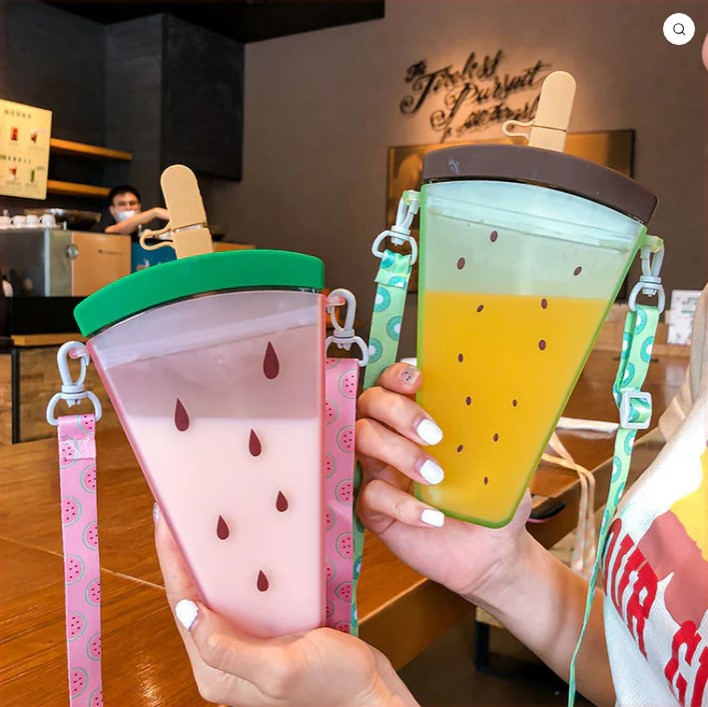 Mini Muffets Ice Cream Shaped Kids Sipper 320 ML BPA Free with Adjustable Strap