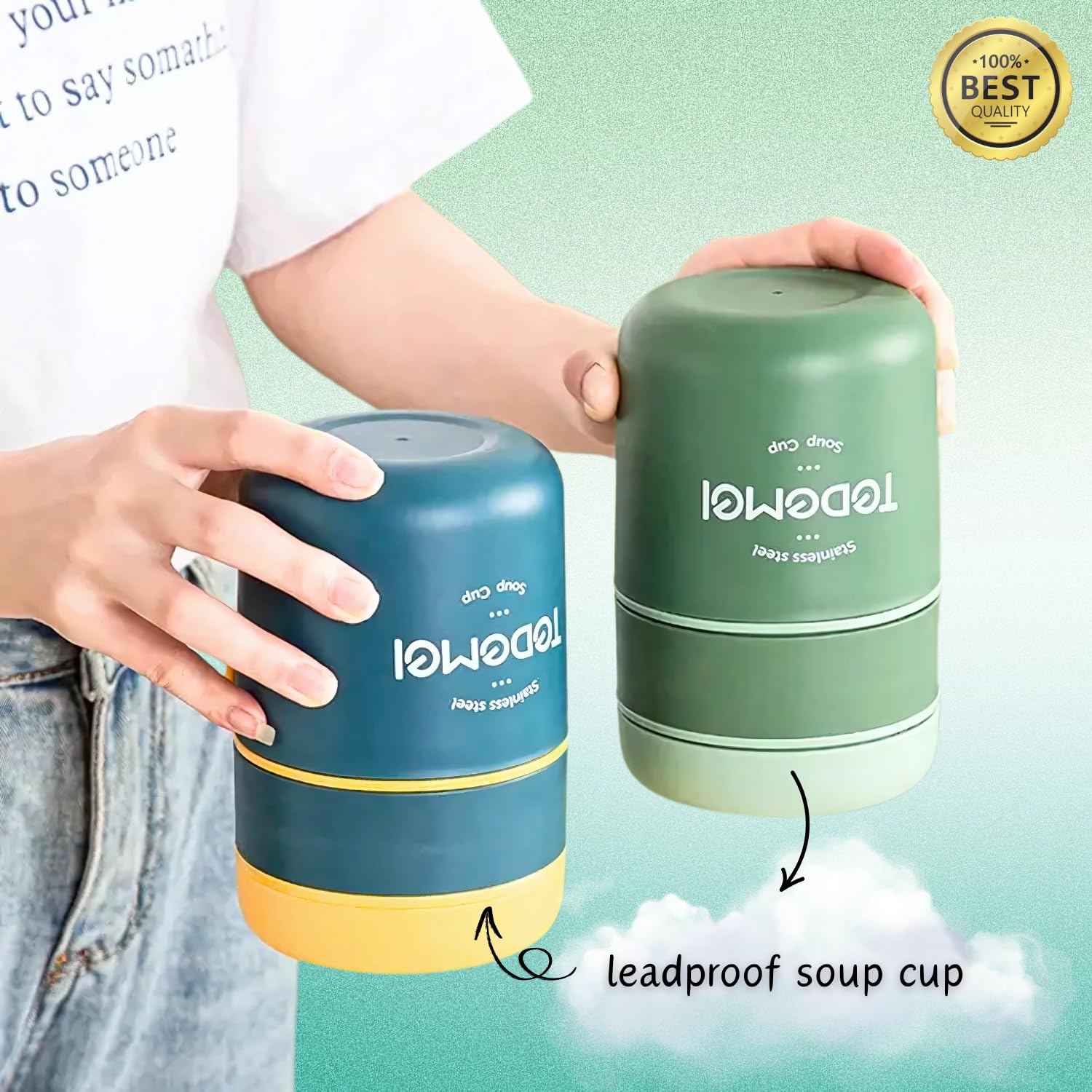 Mini Muffets Double Layer Multipurpose Soup or Lunch Box – Durable, Leak-Proof & Portable Food Container for Adults & Kids