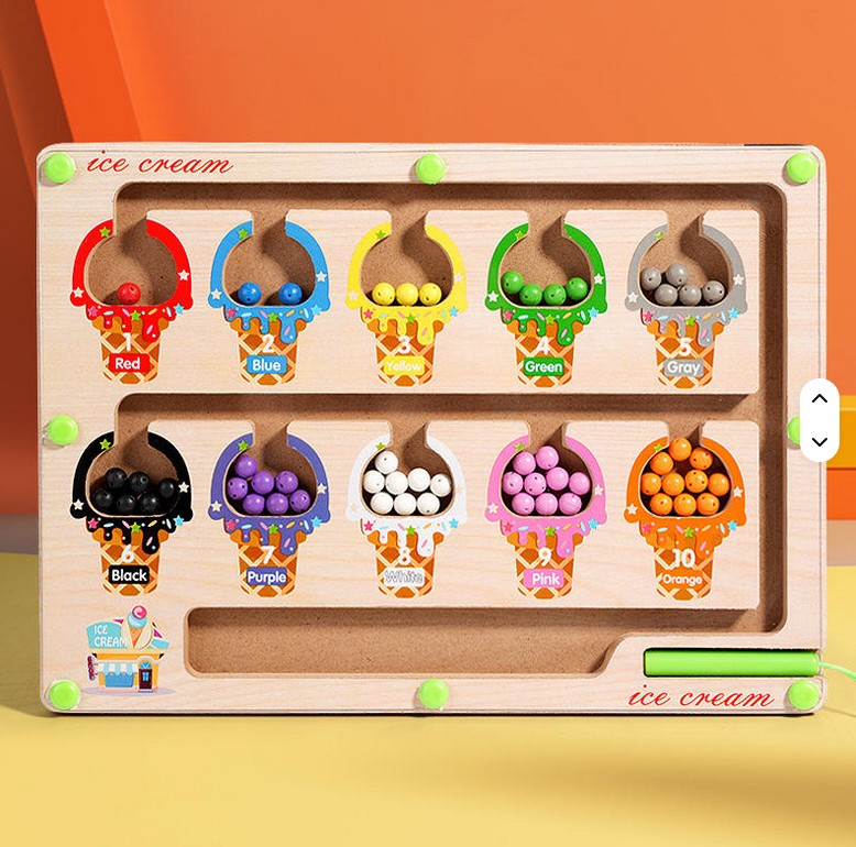 Mini Muffets Kids Magnetic Maze – Educational Brain Sharpening Puzzle Game for Kids, Improves Focus &amp; Problem Solving