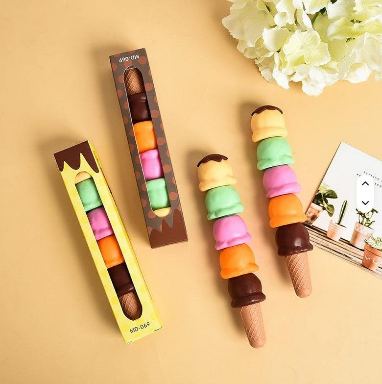 Mini Muffets Ice Cream Shaped Highlighters 5 PC