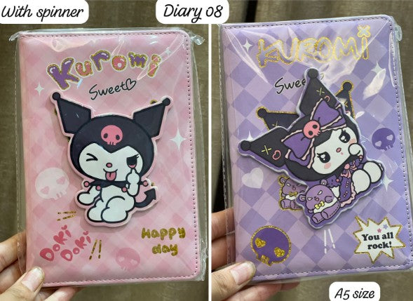 Mini Muffets Super Cute Kuromi Diaries – A5 Size with Spinner