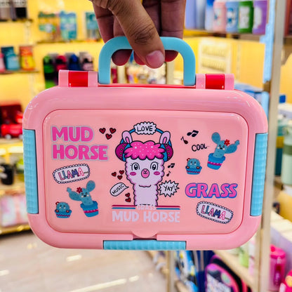 Mini Muffets 3 Compartments Lunch Box for Kids – Cute &amp; Durable Design, Spill-Proof School Tiffin