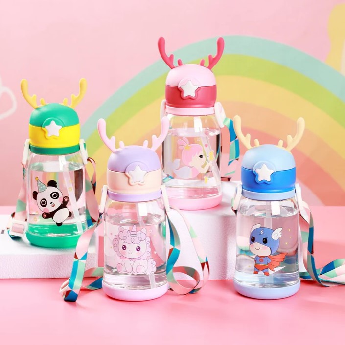 Mini Muffets Cartoon Print Plastic Sipper 500 ML BPA Free