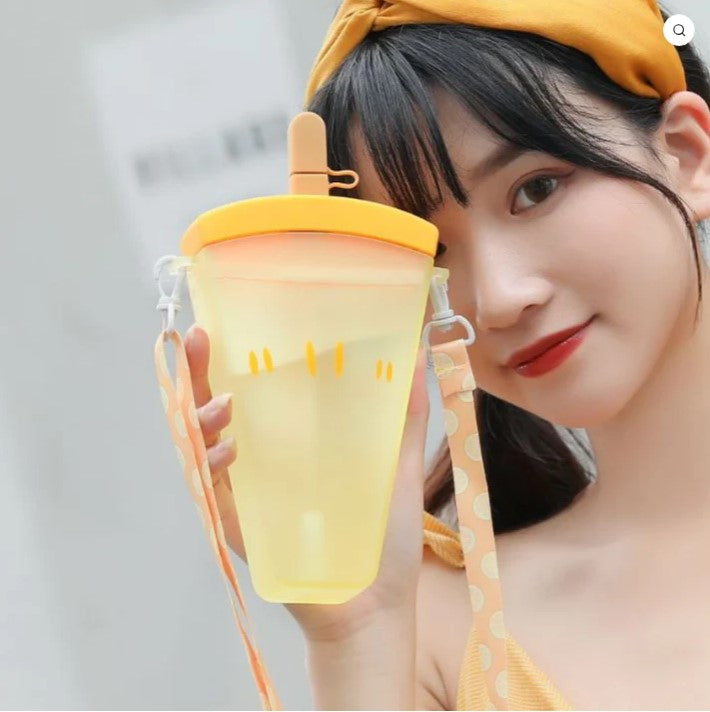 Mini Muffets Ice Cream Shaped Kids Sipper 320 ML BPA Free with Adjustable Strap