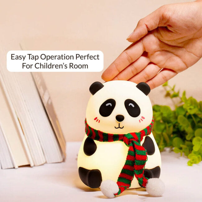 Mini Muffets Touch Silicone Panda Light – Night Light for Kids, Girls &amp; Boys