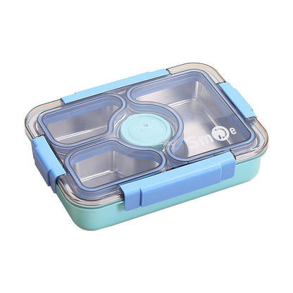 Mini Muffets 3 Compartments Lunch Box with Small Container – Durable &amp; Leak-Proof Tiffin for Adults &amp; Kids
