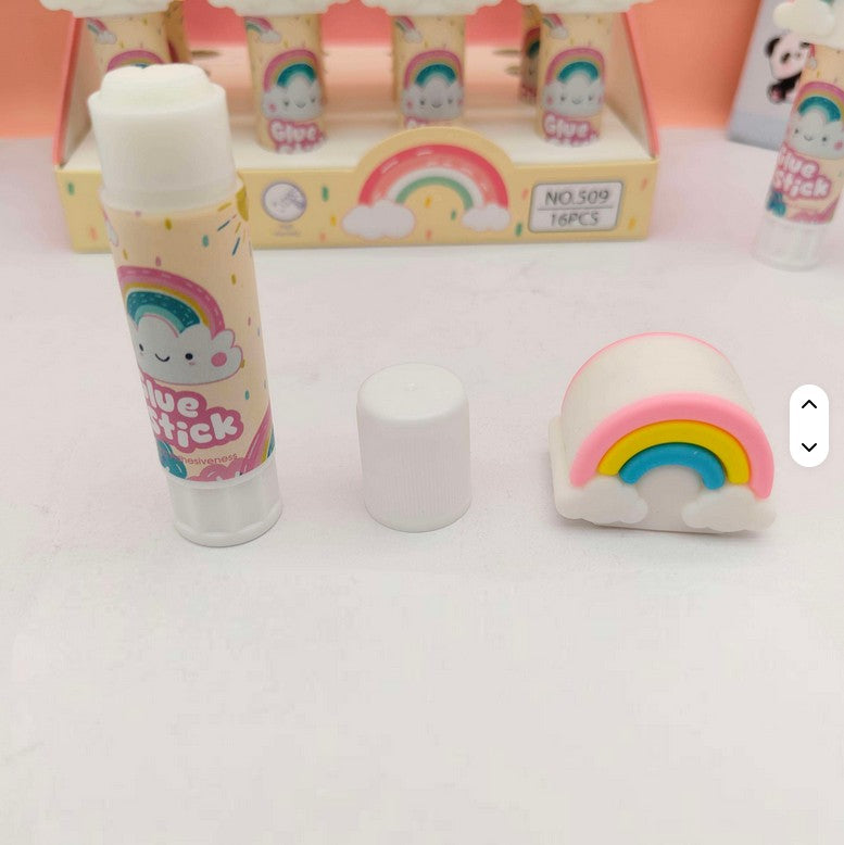 Mini Muffets Cute Rainbow Design Glue Stick for Kids – Safe &amp; Easy-to-Use School Craft Glue