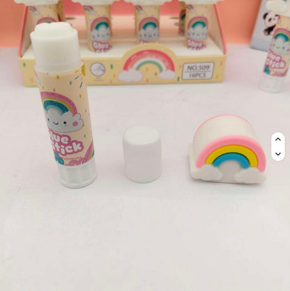 Mini Muffets Cute Rainbow Design Glue Stick for Kids – Safe &amp; Easy-to-Use School Craft Glue