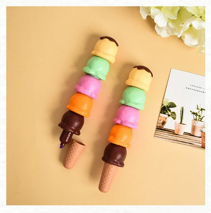 Mini Muffets Ice Cream Shaped Highlighters 5 PC
