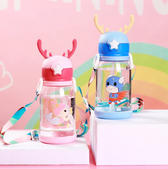 Mini Muffets Cartoon Print Plastic Sipper 500 ML BPA Free