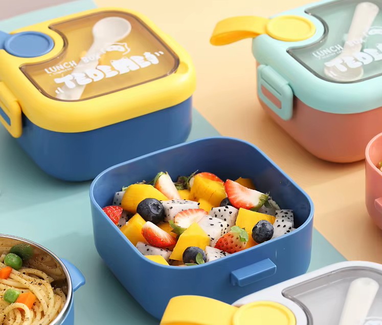 Mini Muffets Multipurpose Single Bowl Lunch Box – Compact Fruit &amp; Food Container for Kids &amp; Adults