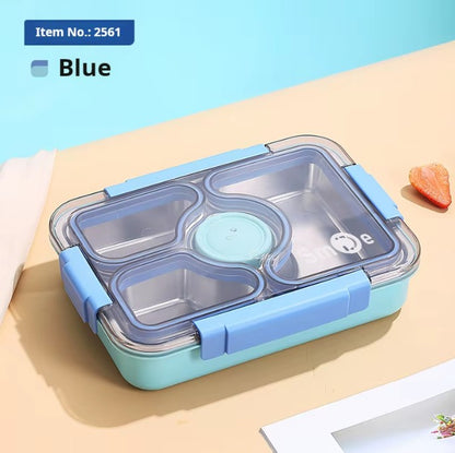 Mini Muffets 3 Compartments Lunch Box with Small Container – Durable &amp; Leak-Proof Tiffin for Adults &amp; Kids