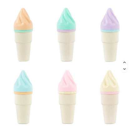 Mini Muffets Ice-cream Shaped Highlighters with Fine Grip Markers, Pack of 6