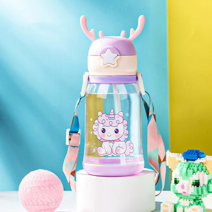 Mini Muffets Cartoon Print Plastic Sipper 500 ML BPA Free