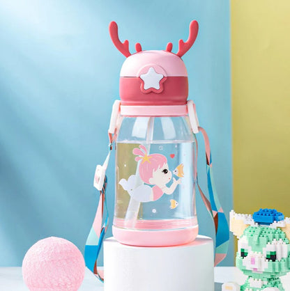 Mini Muffets Cartoon Print Plastic Sipper 500 ML BPA Free