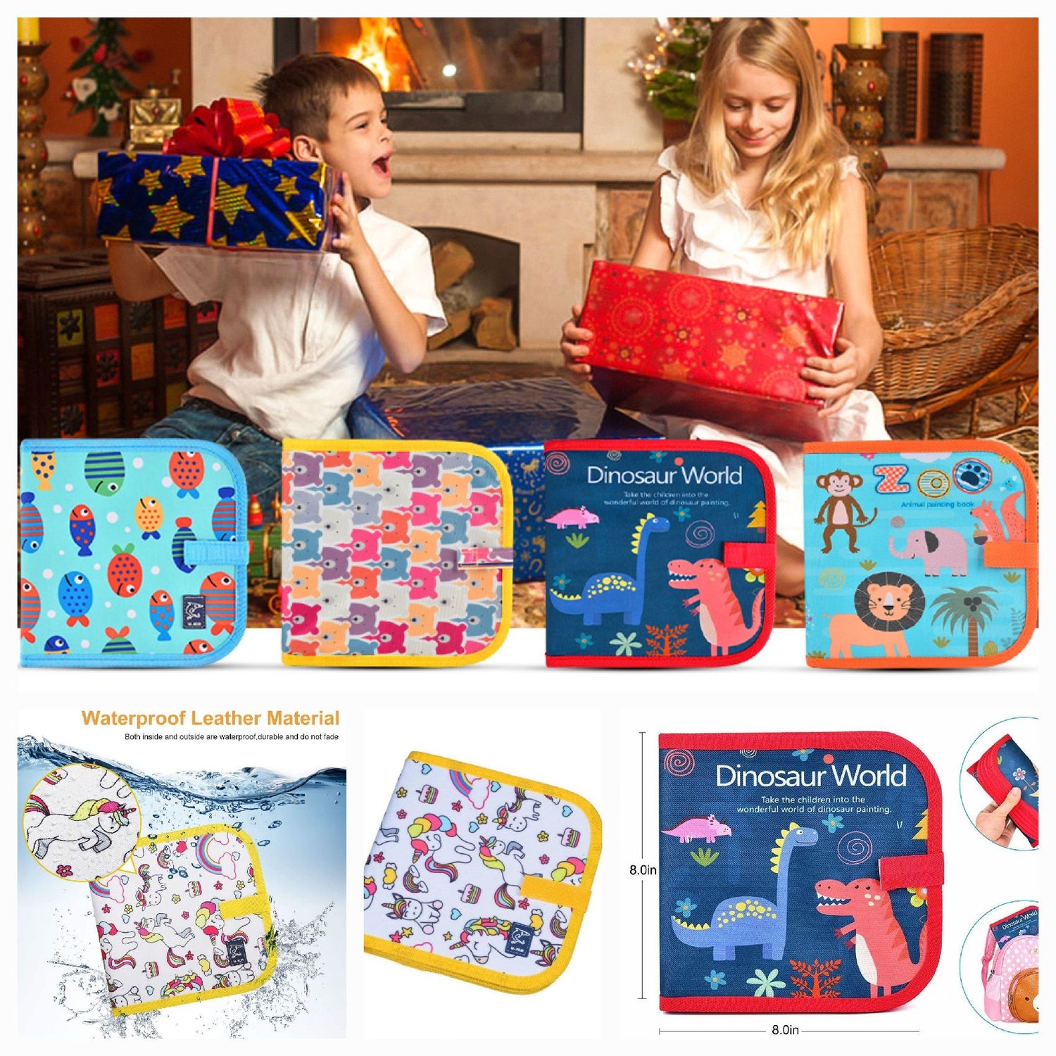 Mini Muffets Erasable Doodle Book for Kids with Watercolor Pens &amp; Reusable Pads